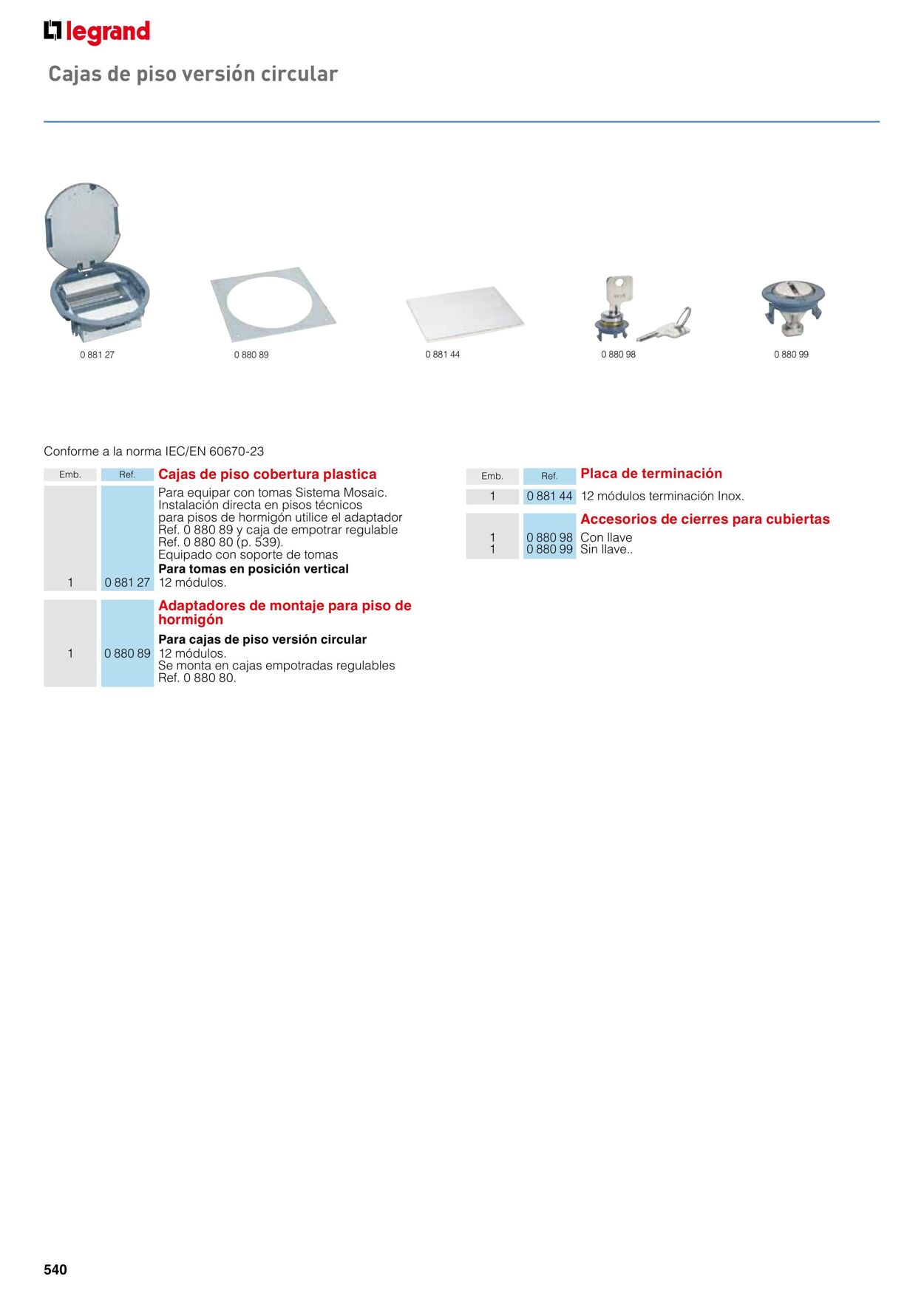 Catálogo Legrand 01.11.2021 - 31.12.2022